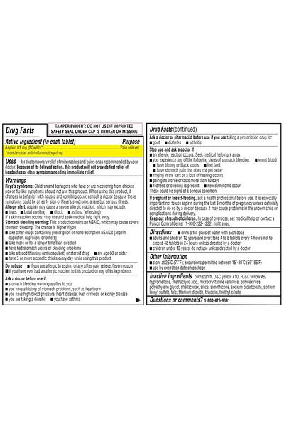 Kirkland Signature Low Dose Aspirin, 2 bottles - 365-Count E