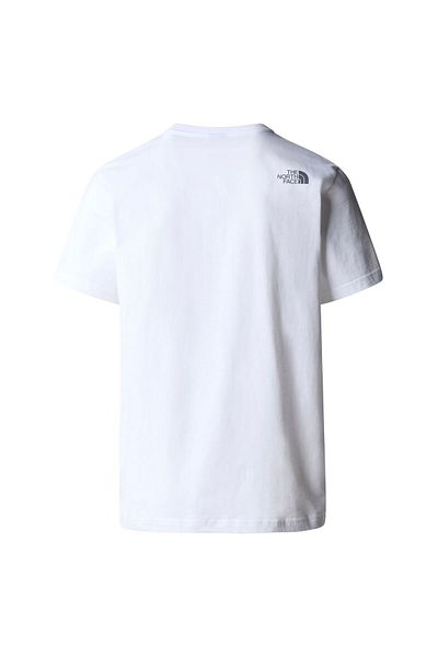 THE NORTH FACE Tricou alb pentru bărbați - F0a87ntfn41-r, Mountain Line, M/S/S, Tricou