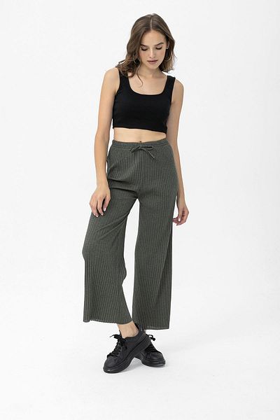 ŞİMAL Women's Elastic Waist Flared Leg Camisole Trousers 250200   -