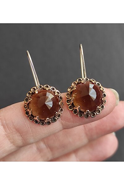 TAKI ZEVKİ Topkapı Gümüş Kancalı Bronz Küpe