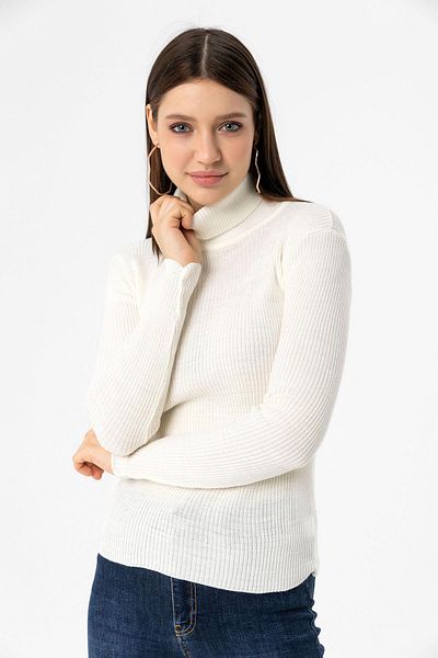 ŞİMAL Women's Turtleneck Knitwear Sweater 245397   -