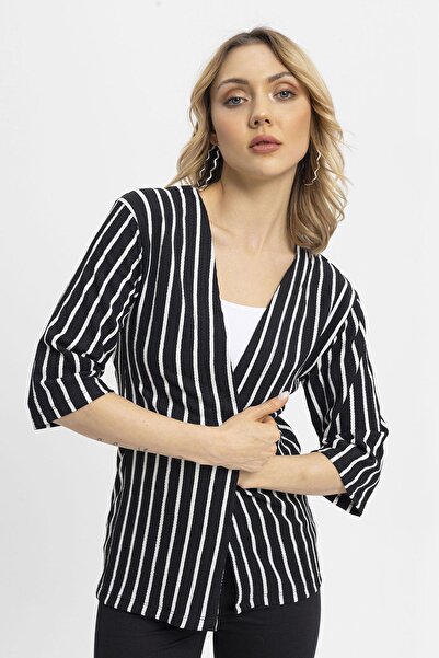 ŞİMAL Γυναικείο μπουφάν με μοτίβο με ανοιχτό μπροστινό μέρος 250044 -