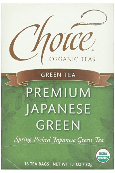 Choice Organic Teas شاي أخضر ياباني عضوي ممتاز من تشويس، 16 كيسًا