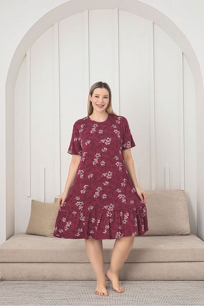 Asel Plus Size Ultrasoft Lycra Combed Cotton Dress