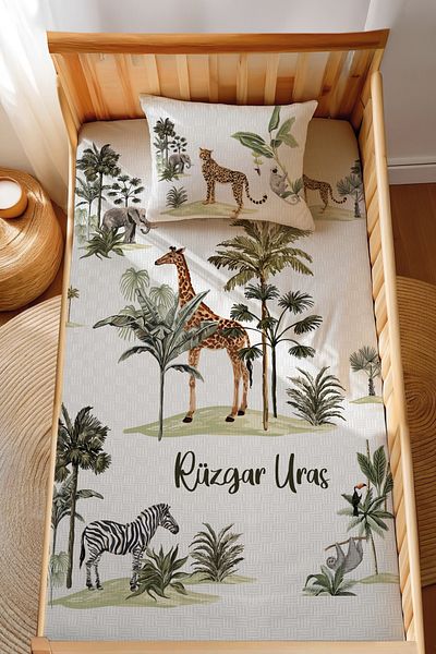 Homamia Montessori Pique Set Jacquard 100% Cotton Safari