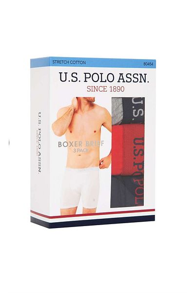 U.S. Polo Assn. Men'S, Licensed, Uspa, 3-Piece Long Leg Boxer Set (Boxed)