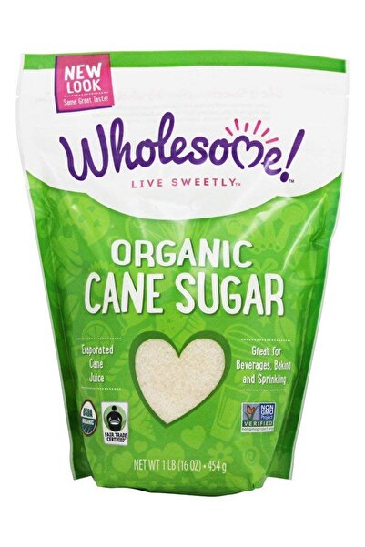 Wholesome Sweeteners 16 أونصة من سكر القصب العضوي من التجارة العادلة، غير معد...