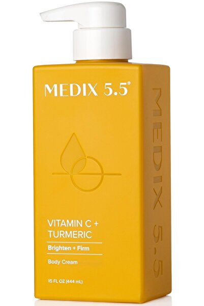 Medix 5.5 كريم فيتامين سي للوجه والجسم | مضاد للشيخوخة، مقوي ومفتح للبشرة، 15 أونصة سائلة