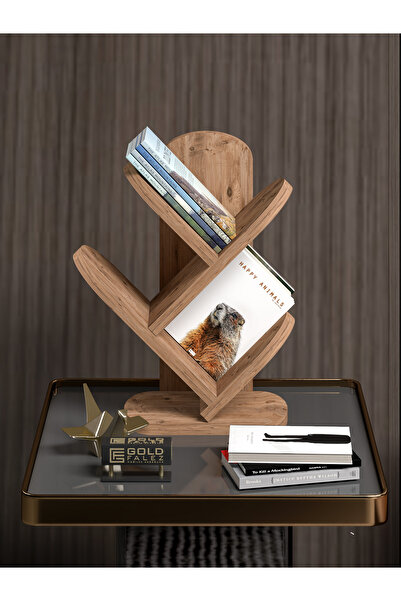 GOLDFALEZ Kitaplık Masa Üstü 3 Raflı Atlantik Çam 7052