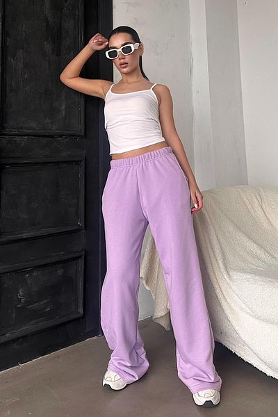 Madmext Lilafarbene Damen-Jogginghose mit weitem Bein MG2279