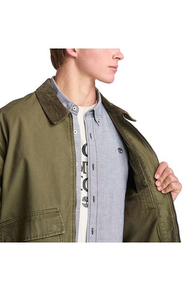 Timberland Strafford Washed Canvas Men's Green Jacket Tb0A5Tgfa581