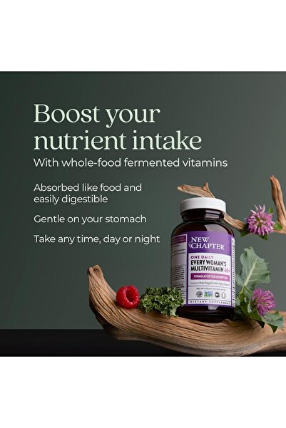 New Chapter Women's Multivitamin 40+ for Energy, Aging & Immune Support, 20+ Nutrients, 48ct