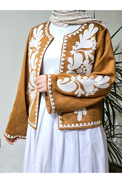NANTİREA Ethnic Patterned Jacket with Embroidery Detail