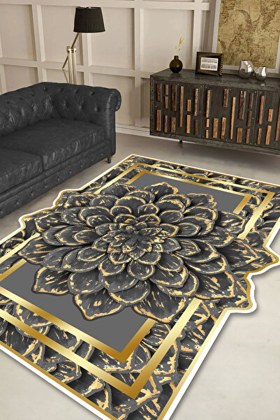 CAPPİO HALI Dijital Baskılı Makinada yıkanabilir Salon Halısı Mutfak Halısı Y...