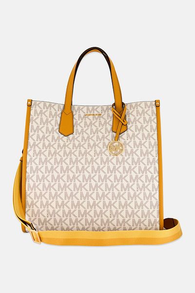 Michael Kors Women Brand Logo Maple Tote Bag 36 H x 36 L x 15 W cm, Beige