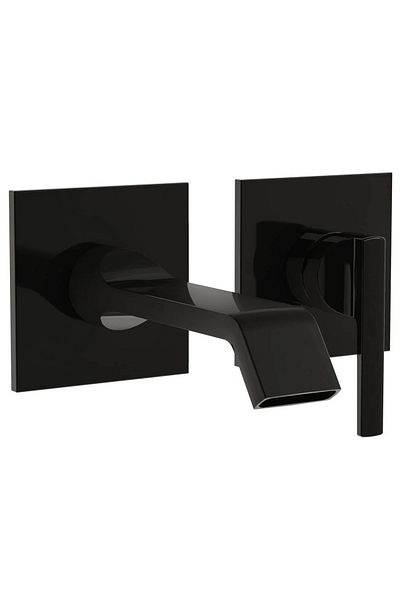 VitrA Baterie ingropata lavoar baie, partea aparenta, negru lucios