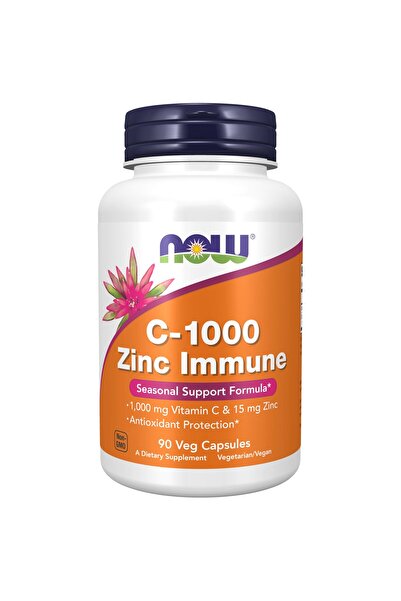 Now Foods Seasonal Immune Support, C-1000 & Zinc, Antioxidant Formula, 90 Veg Capsules