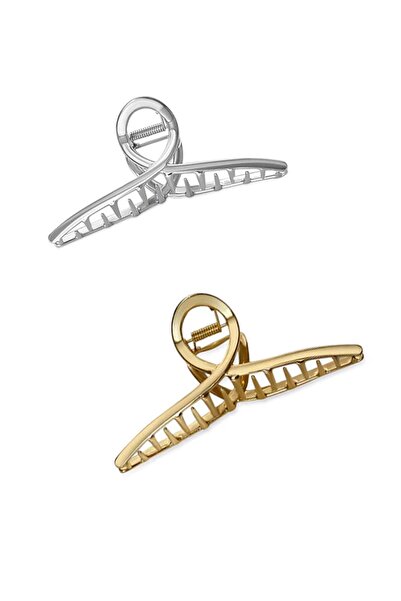New Obsessions Золота та срібна маленька застібка-кнопка, набір із 2 штук