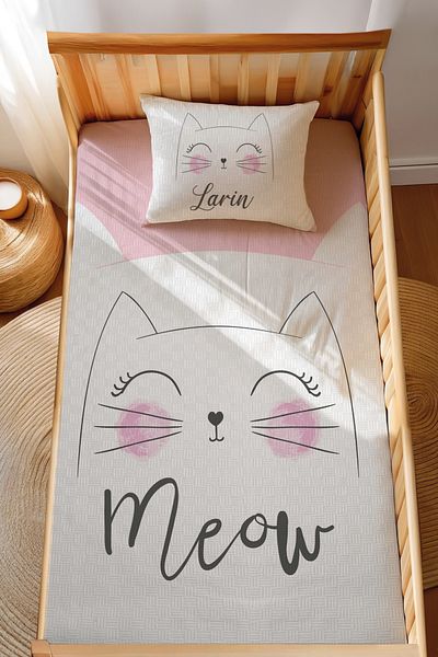 Homamia 100% Cotton Cat - Montessori Pique Set Jacquard White