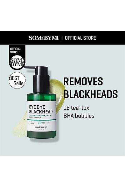 Some By Mi Korean Bye Bye Blackhead 30 Days Miracle Green Tea Tox Bubble Cleanser - 120G