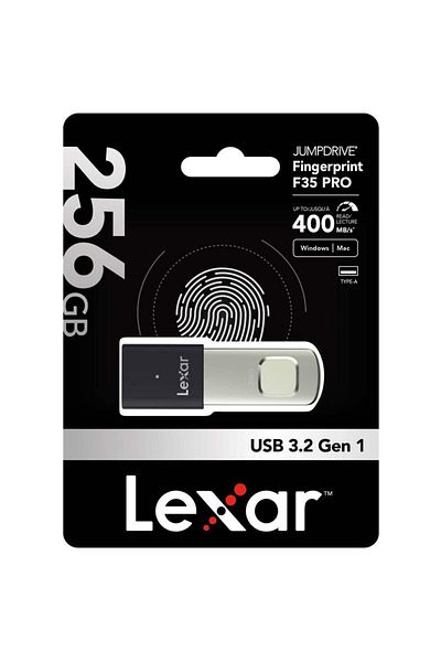 Lexar F35 Pro 300Mb 3.2 USB Flash Memory with 256Gb Fingerprint Reader