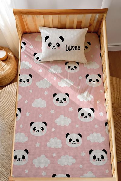 Homamia 100% Pu Cotton Panda Jacquard Montessori Pique Set