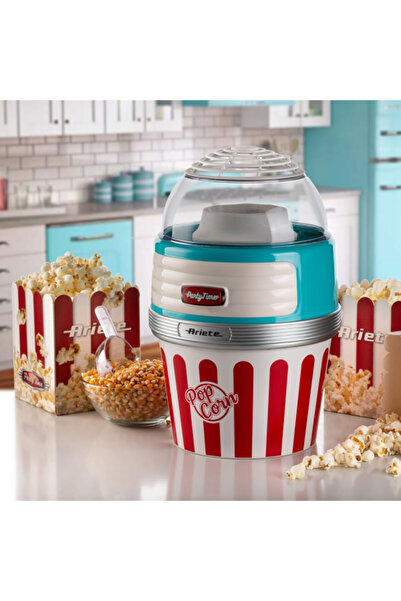 ARIETE 1100W Party Time Compact and Durable Hot Air Retro Popcorn Maker 600g