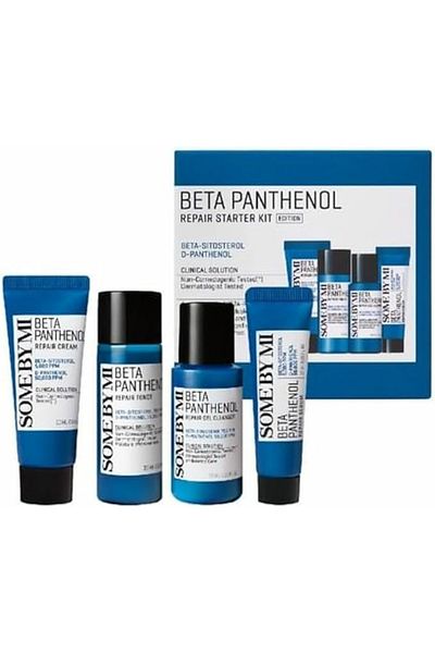 Some By Mi Korean Beta Panthenol Repair Starter Kit - Gel Cleanser + Toner + Serum + Cream