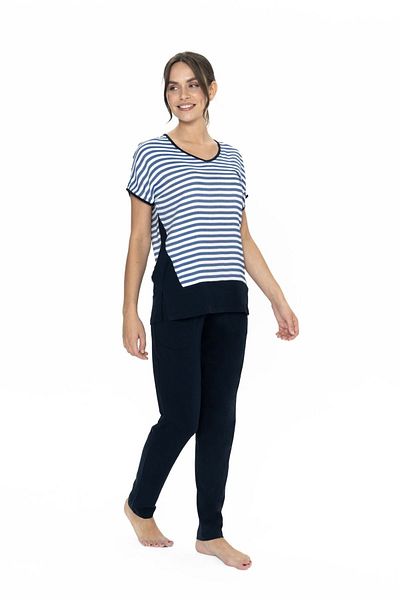 U.S. Polo Assn. Costum de pijama pentru femei cu decolteu în V, licențiat New Season