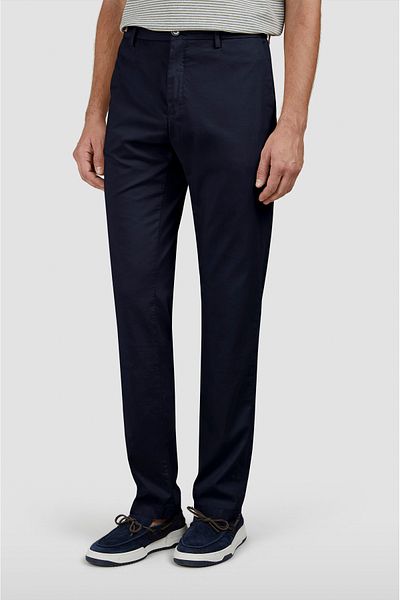PAUL&SHARK Men's Regular Fit Normal Waist Shrinkable Leg Cotton Navy Blue Trousers 25414043 -013