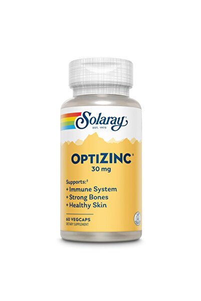 Solaray OptiZinc 30mg، الزنك المخلب مع الميثيونين وفيتامين ب6، 60 كبسولة نباتية