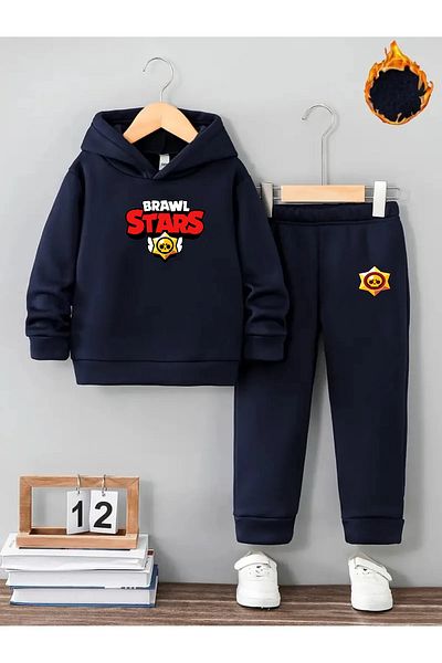 makiteks Σετ παιδικής φόρμας Unisex Brawl Stars Winter Rose Gold 5-12 ετών