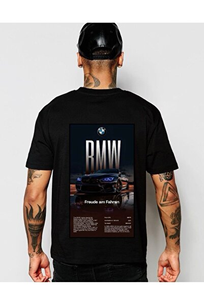 Aesthia Crni automobil prednji/stražnji Štampano nova sezona Oversize kroj T-...