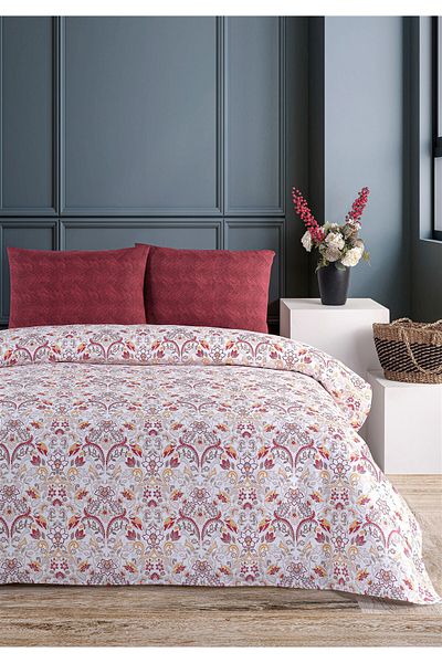 Evim Soren Single Pique Set - 160X230 cm Royan & Claret Red