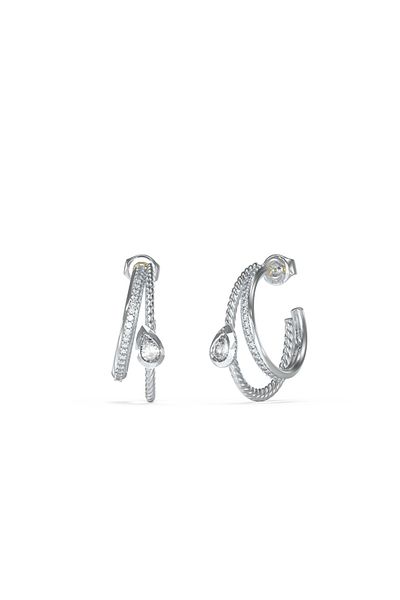 Guess 4G Light Silberne Ohrringe JUBE05244JWRHT-U