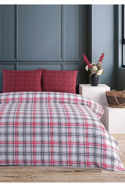 Evim Soren Double Pique Set 200X230 cm Canvas Red Black