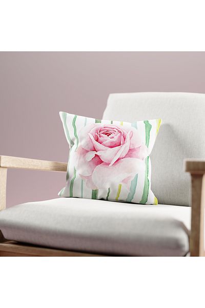 Filamente Double Sided Floral Patterned Digital Printing Throw Pillow Cover