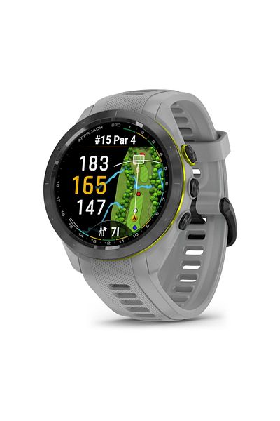 Garmin APPROACH S70 -42 MM - BLACK CERAMIC BEZEL WITH POWDER GRAY  SILICONE BAND