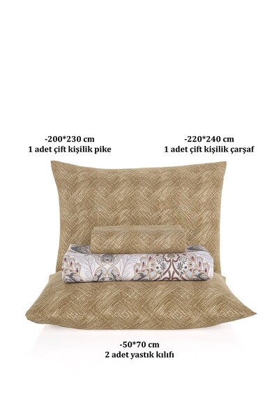 Evim Soren Double Pique Set 200x230 Cm Morella Beige Blue