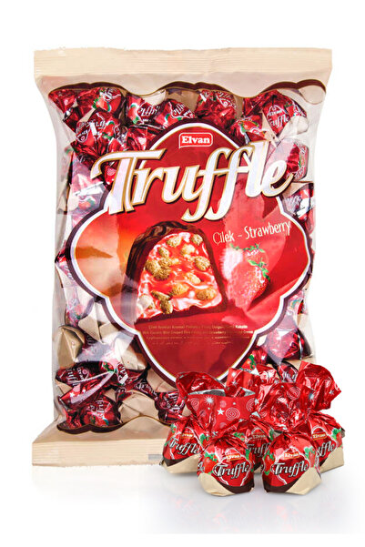 Elvan Truffle Çilekli 1000 gr. (1 Poşet)