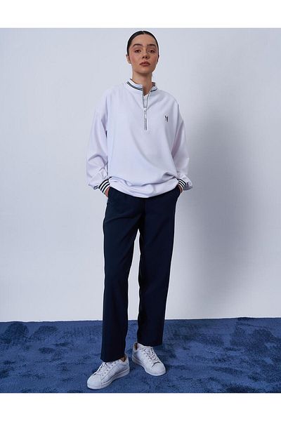 Kayra Zipper Closure Double Suit Optical White