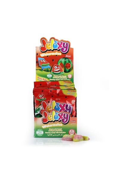 Elvan Jelaxy Şekerli Karpuz 80 Gr. 12 Adet (1 Kutu)