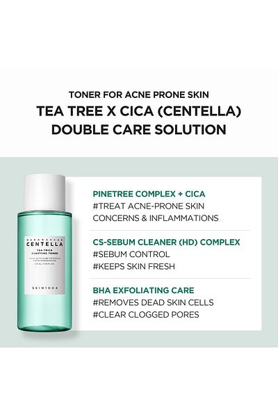 Skin1004 Tea-Trica Purifying Toner 7.10 fl.oz, 210ml, Soothing Hydration, Acne Care