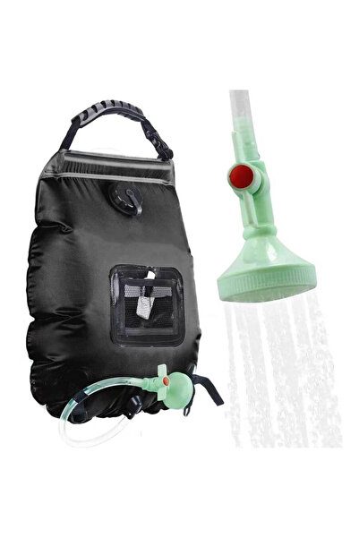 Choice حقيبة استحمام شمسية سوداء 20 لترًا للتدفئة الشمسية في الهواء الطلق حقي...