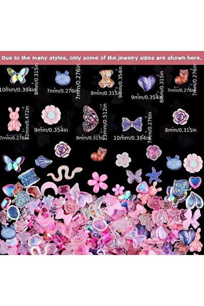 Aka charm süsleme 3D kurdela&kelebek&ayıcık&tavşan&çikolata