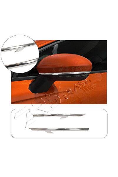 BRSPLAST Renault Clio 5 Uyumlu 2019 Ve Üzeri Krom Ayna Kapağı Alt Çıtası 2 PA...