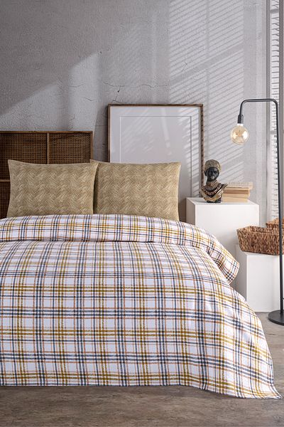 Evim Soren Μονό Σετ Πικέ 160x230 cm Tual Indigo Mustard