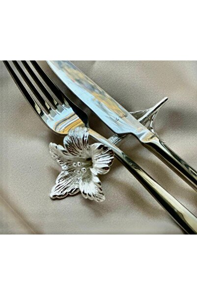 Milenyum Metal Tusenfryd Çiçek Figürlü 6’lı Bıçak Dayama