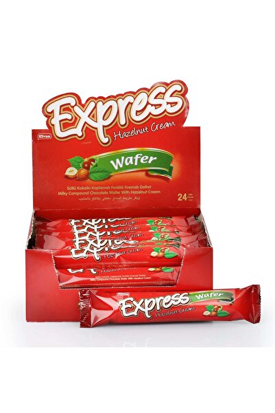 Elvan Express Fındık Kremalı Gofret 30 Gr. 24 Adet (1 KUTU)