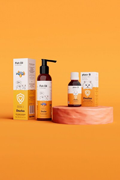 Kedi ve Köpekler İçin Balık Yağı 200 ml ve Kediler İçin Tüy Sağlığı Destekleyici Damla 50 ml S